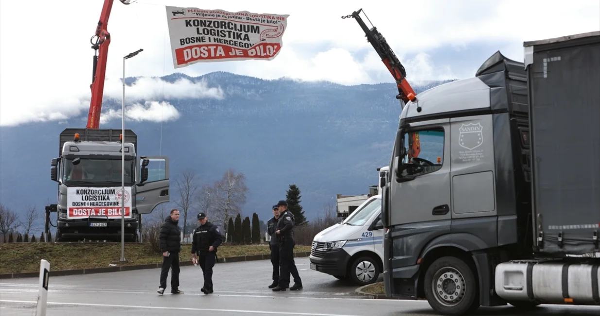 Konzorcijum Logistika BiH, prevoznici, kamiondžije, blokada, blokade, granični prelazi, granični terminali/Anadolija