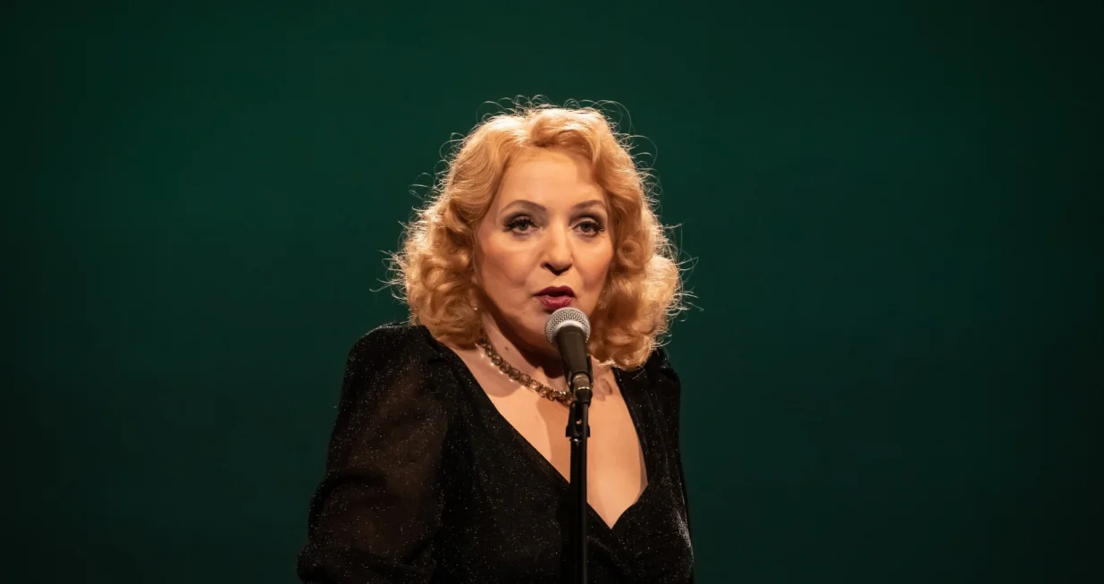 Mirjana Karanović u predstavi "Marlene Dietrich: pet tačaka optužnice"/Velija Hasanbegović/