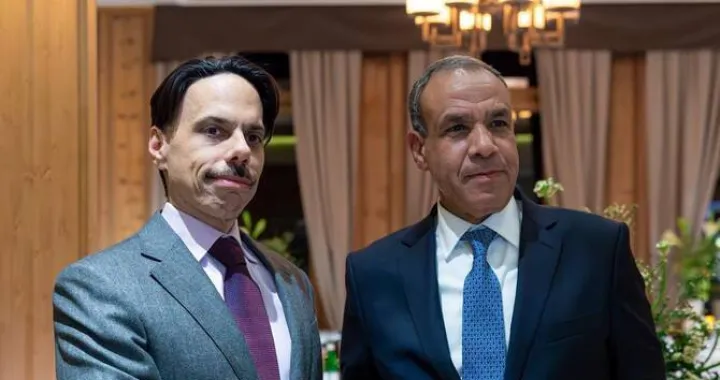 Princ Faisal bin Farhan sa svojim egipatskim kolegom Badrom Abdelattyjem u Davosu/Saudijsko Ministarstvo Vanjskih Poslova