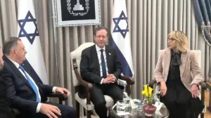 Milorad Dodik, predsjednik Izraela Isaac Herzog, Ana Trišić-Babić, sastanak u Izraelu/X.com