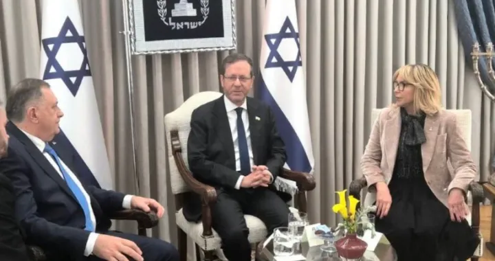Milorad Dodik, predsjednik Izraela Isaac Herzog, Ana Tri&scaron;ić-Babić, sastanak u Izraelu/X.com