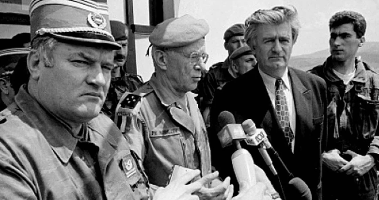 Philippe Morillon, Ratko Mladić i Radovan Karadžić/Arhiva