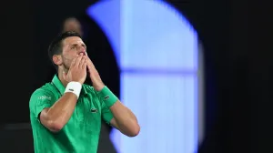 Tennis - Australian Open - Melbourne Park, Melbourne, Australia - January 31, 2026 Serbia's Novak Djokovic celebrates winning his semi final match against Italy's Jannik Sinner REUTERS/Edgar Su/Foto: Edgar Su