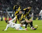 Soccer Football - LaLiga - Real Madrid v Rayo Vallecano - Santiago Bernabeu, Madrid, Spain - February 1, 2026 Real Madrid's Brahim Diaz in action with Rayo Vallecano's Ilias Akhomach and Florian Lejeune REUTERS/Ana Beltran/Foto: Ana Beltran