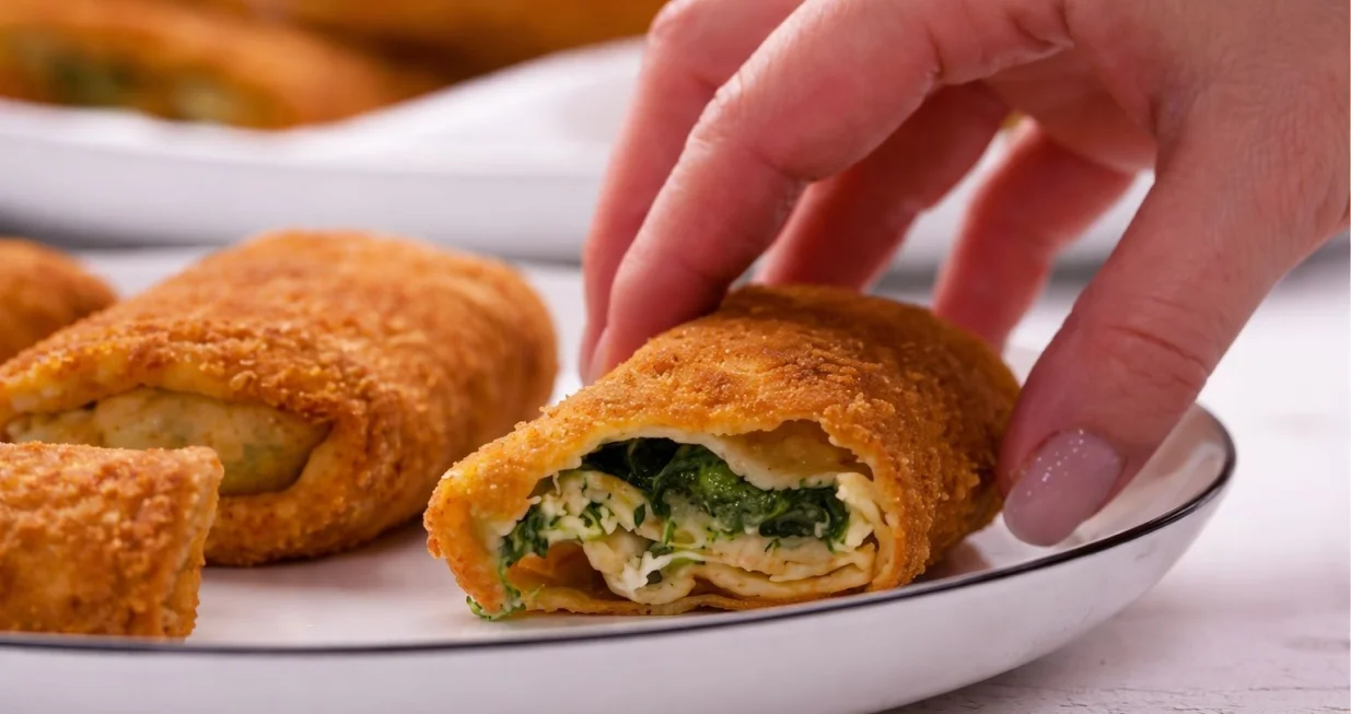 Pohovani palačinci sa sirom i &scaron;pinatom/@od.slatkoga.sladje