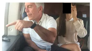 Late financier and convicted sex offender Jeffrey Epstein appears with a woman, whose identity has been obscured, in this image from the Epstein estate released by House Oversight Committee Democrats in Washington, D.C., U.S., on December 18, 2025. House Oversight Committee Democrats/Handout via REUTERS THIS IMAGE HAS BEEN SUPPLIED BY A THIRD PARTY. REDACTED AREA FROM SOURCE.  TPX IMAGES OF THE DAY/House Oversight Committee Democr
