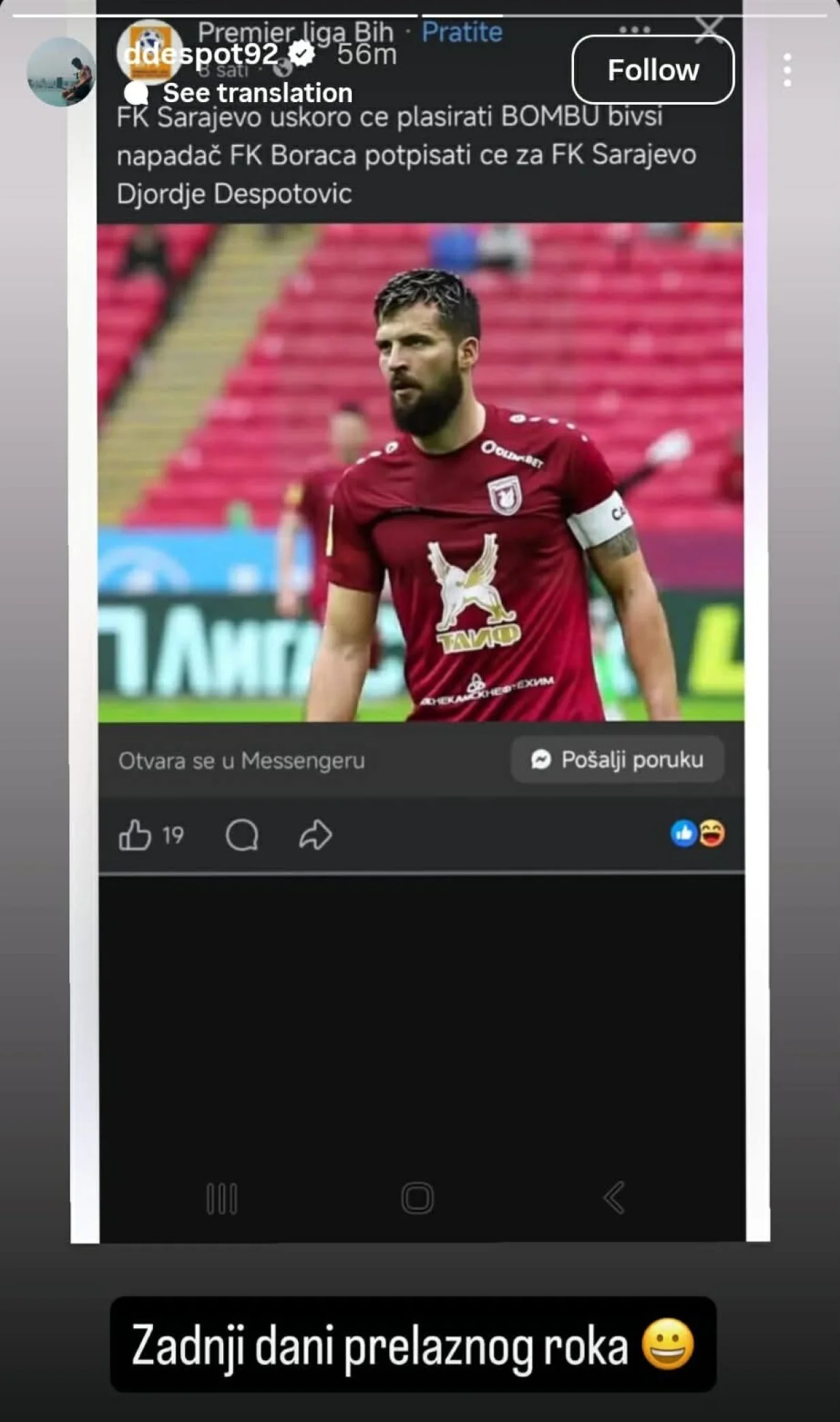 Objava Despotovića/Foto: 