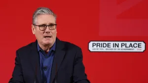 British Prime Minister Keir Starmer delivers a speech at Horntye Park Sports Complex in St Leonards, Britain, February 05, 2026. Peter Nicholls/Pool via REUTERS/Peter Nicholls