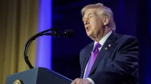 U.S. President Donald Trump speaks during the National Prayer Breakfast in Washington, D.C., U.S., February 5, 2026. REUTERS/Al Drago/Al Drago