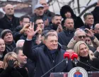 Former President of the Republic of Srpska, Milorad Dodik, gestures during a parade as Bosnian Serbs celebrate their autonomous region's statehood day with a parade of special forces and armoured vehicles in, Banja Luka, Bosnia and Herzegovina, January 9, 2026. REUTERS/Amel Emric/Amel Emric