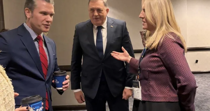 Cvijanović i Dodik sa Hegsethom/Željka Cvijanović