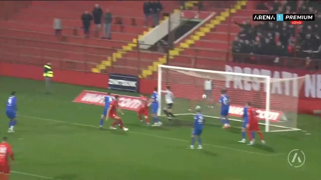 Gol Armina Spahića protiv Veleža (FOTO: Arenasport/Screenshot)/Foto: 