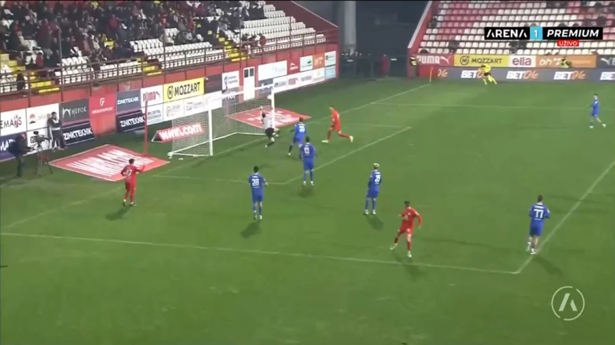 Vehabović postigao sjajan gol (FOTO: Screenshot/Arenasport)/Foto: 