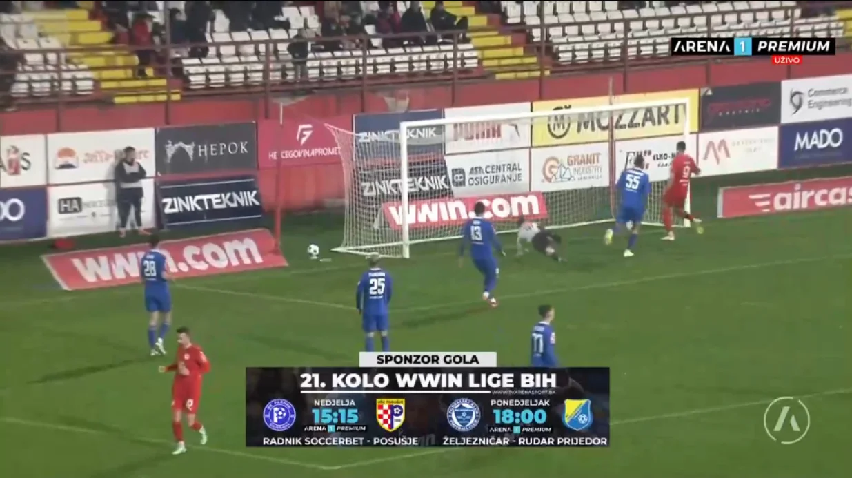 Vehabović postigao sjajan gol (FOTO: Screenshot/Arenasport)/Foto: 