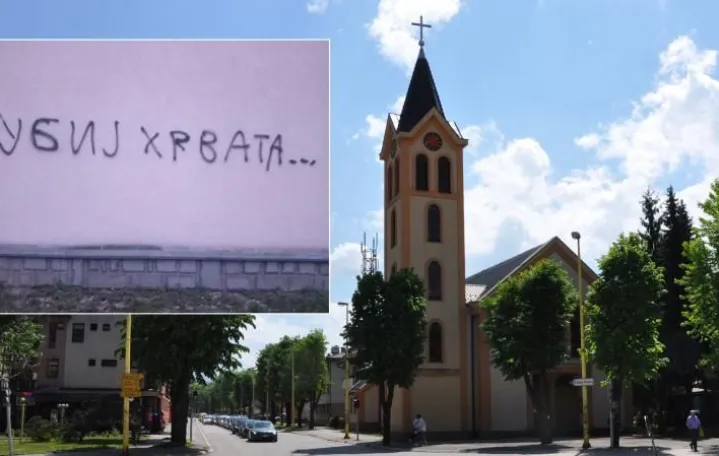 Uvredljiv grafit na crkvi/