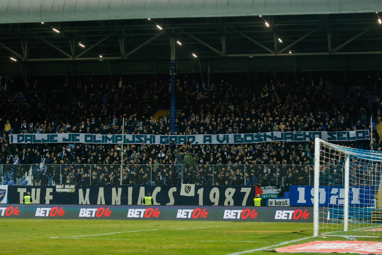 Detalj sa utakmice na Grbavici - FK Željezničar - FK Slavija - Kup utakmica 12.02.2026. (FOTO: Damir Deljo - Oslobođenje)/Foto: 