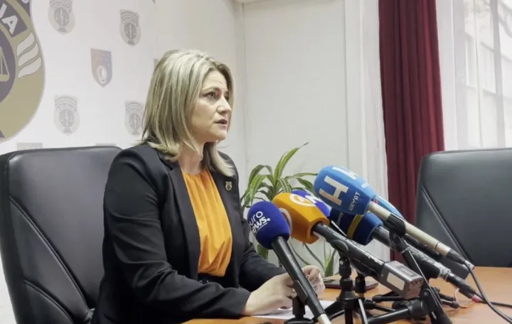 Mersiha Novalić, portparolka MUP-a KS, press konferencija, tramvajska nesreća u Sarajevu/Prtsc