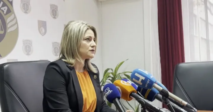 Mersiha Novalić, portparolka MUP-a KS, press konferencija, tramvajska nesreća u Sarajevu/Prtsc