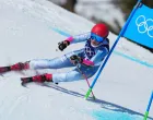 Milano Cortina 2026 Olympics - Alpine Skiing - Women's Giant Slalom Run 1 - Tofane Alpine Skiing Centre, Belluno, Italy - February 15, 2026. Elvedina Muzaferija of Bosnia and Herzegovina in action during her first run in the Women's Giant Slalom REUTERS/Aleksandra Szmigiel/Foto: Aleksandra Szmigiel