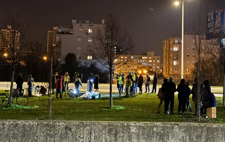 Protest ispred zgrade HRT-a/Tatjana Josipović
