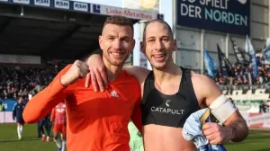 Nikola Katić i Edin Džeko/Foto: 