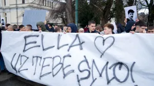 Protest povodom smrti Erdoana Morankića stradalog u tramvajskoj nesreći u Sarajevu/Damir Deljo