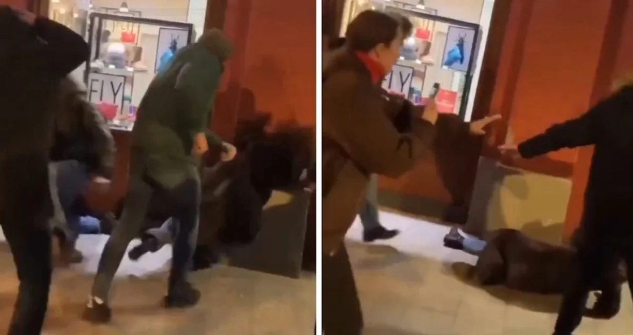 Vučićeve pristalice napale studente u Novom Sadu, gurnuli i oborili djevojku na pod/Screenshot