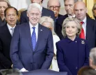 FILE PHOTO: Former U.S. President Bill Clinton and former U.S. Secretary of State Hillary Clinton arrive for Donald Trump's inauguration as the next President of the United States in the Rotunda of the United States Capitol in Washington, U.S., January 20, 2025. SHAWN THEW/POOL/Pool via REUTERS/File Photo/Shawn Thew/pool