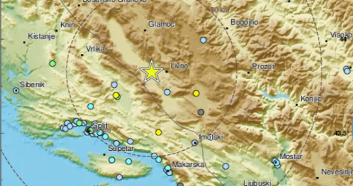 Zemljotres, Livno/Emsc