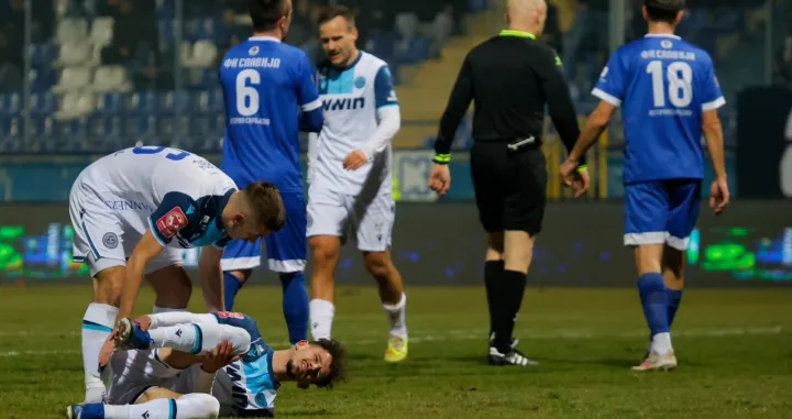 Detalj sa utakmice na Grbavici - FK Željezničar - FK Slavija - Kup utakmica 12.02.2026. (FOTO: Damir Deljo - Oslobođenje)/Foto: 