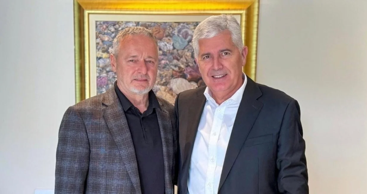 Čović i Thompson u sjedi&scaron;tu HDZ-a u Mostaru/Screenshot