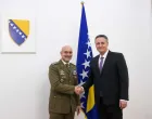 Novi komandant EUFOR-a u BiH, general-major Maurizio Fronda kod Denisa Bećirovića//
