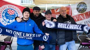 Navijači Millwalla u Mostaru (FOTO: Bljesak.info)/Foto: 