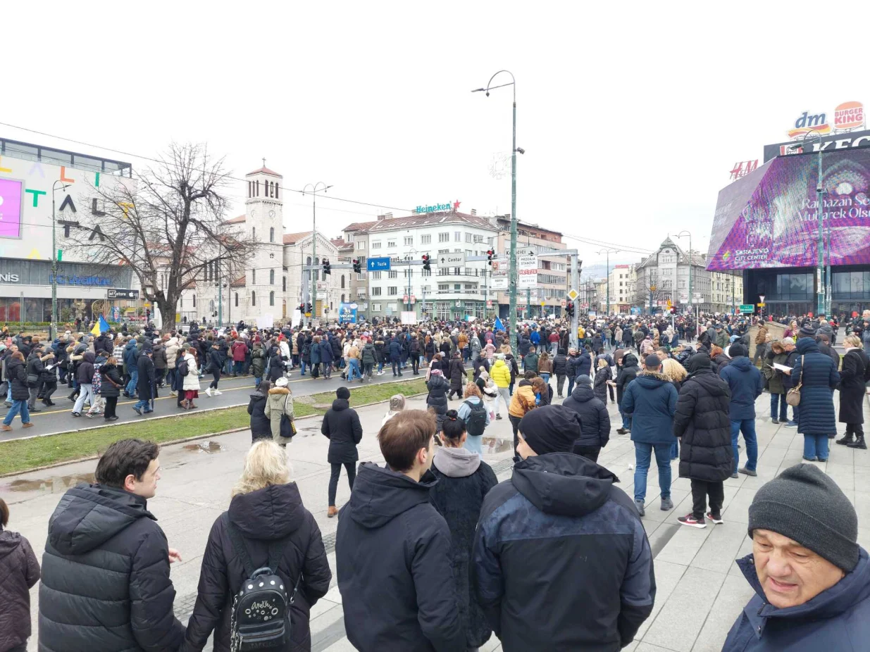 Protest, demonstranti, Sarajevo, tramvajska nesreća/Damir Deljo