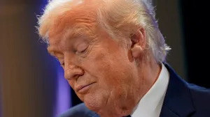 U.S. President Donald Trump attends a press briefing at the White House, following the Supreme Court's ruling that Trump had exceeded his authority when he imposed tariffs, in Washington, D.C., U.S., February 20, 2026. REUTERS/Elizabeth Frantz REFILE - CORRECTING MONTH/Elizabeth Frantz