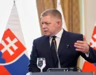 Slovakia's Prime Minister Robert Fico attends attends a joint press conference with U.S. Secretary of State Marco Rubio (not pictured), in Bratislava, Slovakia, Sunday, Feb. 15, 2026.  Alex Brandon/Pool via REUTERS/Alex Brandon