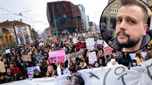 Jedan od učesnika protesta bio je Adnan Hamza iz Sarajeva//