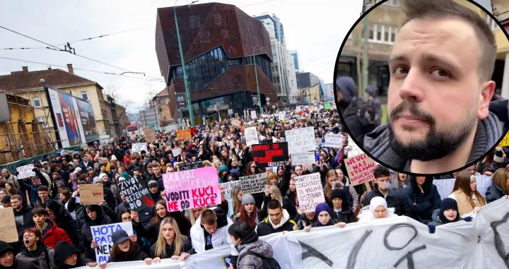 Jedan od učesnika protesta bio je Adnan Hamza iz Sarajeva//