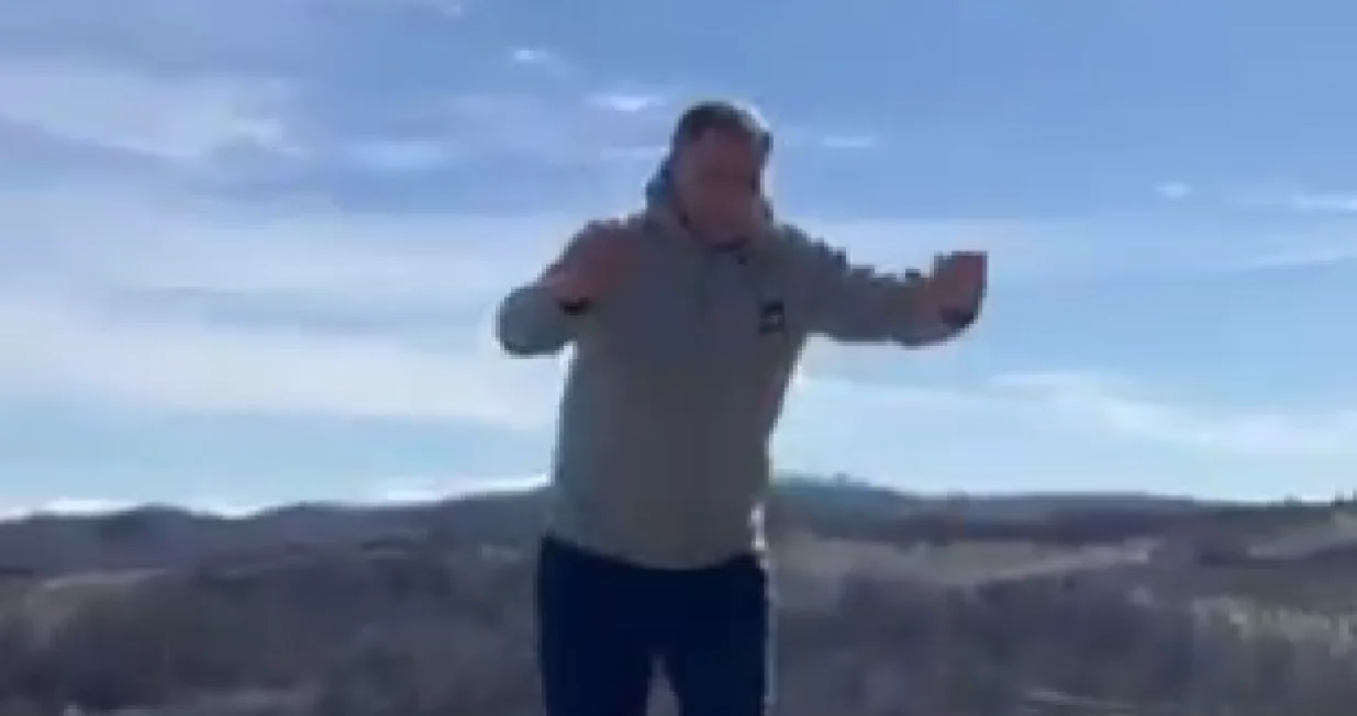 Milorad Dodik, planina, čučnjevi/Prtsc