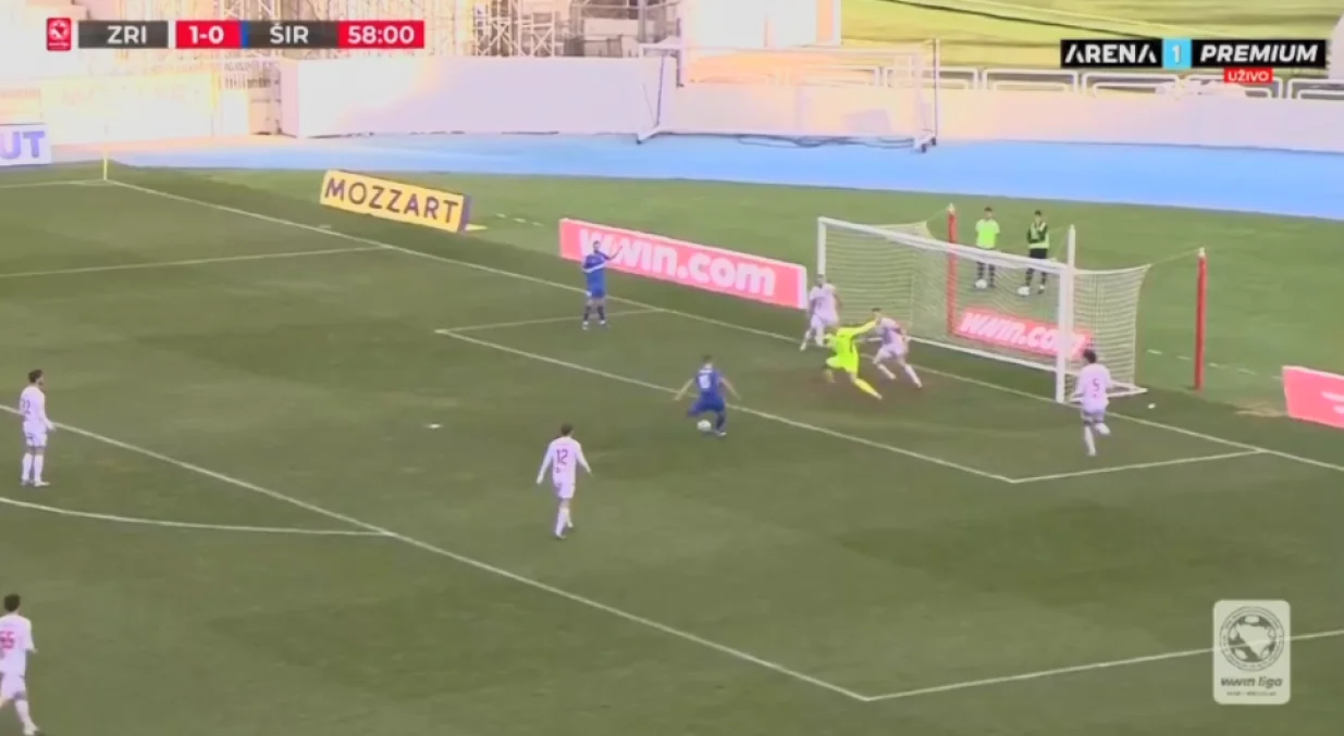 &Scaron;iroki Brijeg je ekspresno izjednačio (FOTO: Screenshot - Arena Sport)/Foto: 