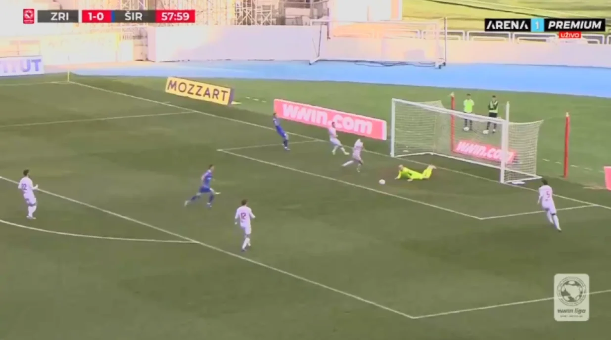 &Scaron;iroki Brijeg je ekspresno izjednačio (FOTO: Screenshot - Arena Sport)/Foto: 