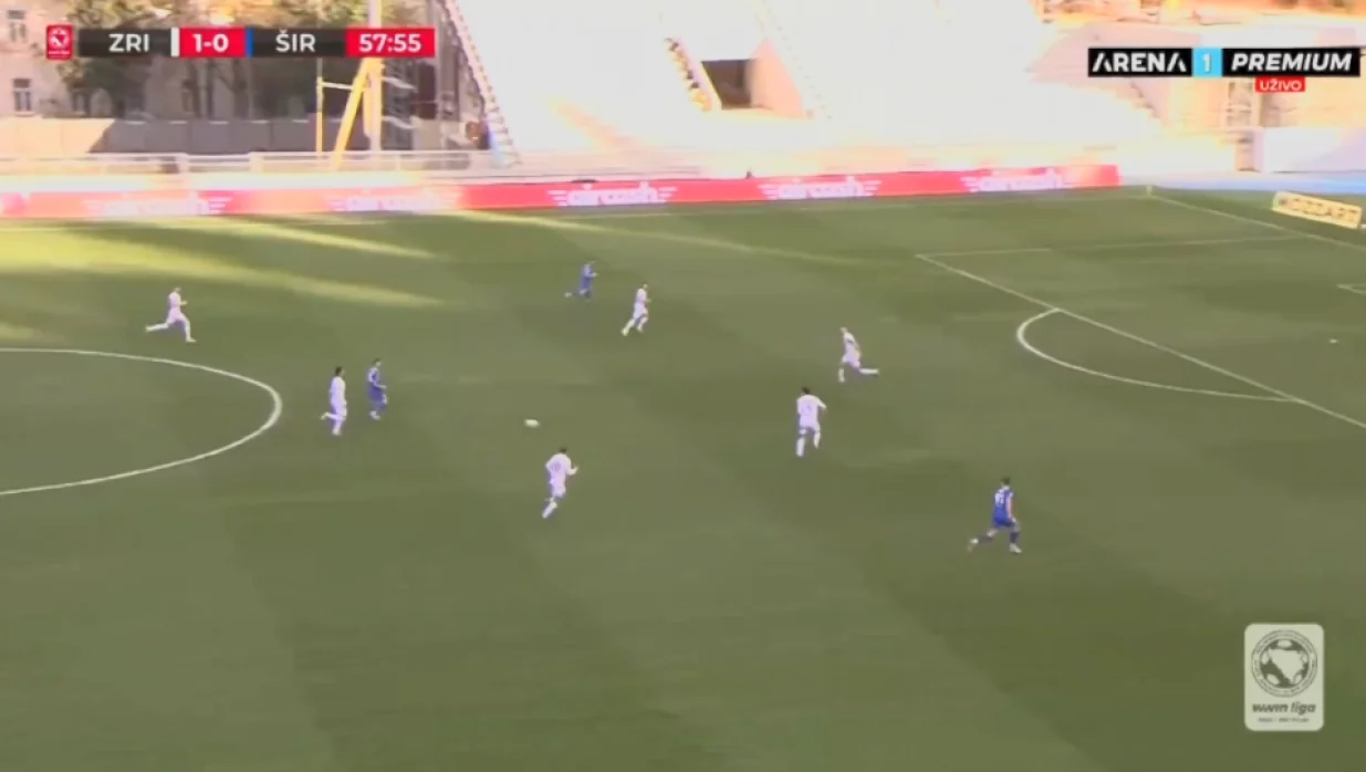 &Scaron;iroki Brijeg je ekspresno izjednačio (FOTO: Screenshot - Arena Sport)/Foto: 