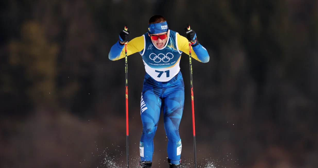 VAL DI FIEMME, ITALY - FEBRUARY 10: Strahinja Eric of Team Bosnia and Herzegovina competes in Men's Sprint Classic Qualification on day four of the Milano Cortina 2026 Winter Olympic games at Tesero Cross-Country Skiing Stadium on February 10, 2026 in Val di Fiemme, Italy. (Photo by Lars Baron/Getty Images)/Foto: Lars Baron