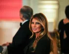 FILE PHOTO: U.S. first lady Melania Trump attends a Governors Dinner hosted by U.S. President Donald Trump at the White House in Washington D.C., U.S., February 21, 2026. REUTERS/Aaron Schwartz/File Photo/Aaron Schwartz