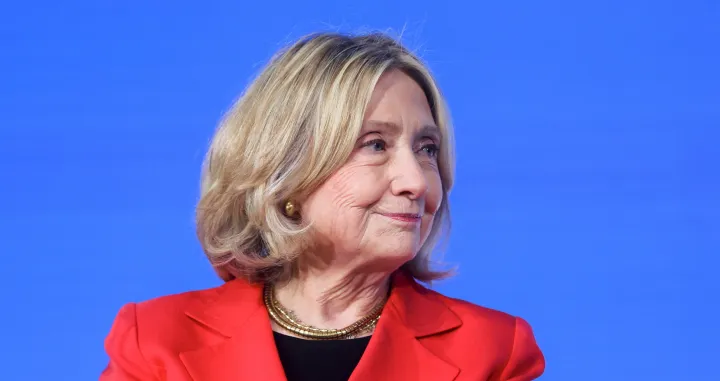 Former U.S. Secretary of State Hillary Clinton attends the Mumbai Climate Week in Mumbai, India, February 18, 2026. REUTERS/Francis Mascarenhas/Francis Mascarenhas