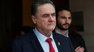 FILE PHOTO: Israeli Foreign Minister Israel Katz looks on, amid the ongoing conflict in Gaza between Israel and Hamas, in Jerusalem, November 7, 2024. REUTERS/Ronen Zvulun/File Photo/Ronen Zvulun