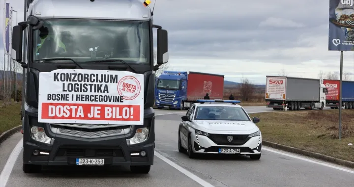Konzorcijum Logistika BiH, prevoznici, kamiondžije, blokada, blokade, granični prelazi, granični terminali/Anadolija