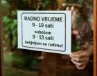 Neradna nedjelja, natpis na vratima, ne radimo/