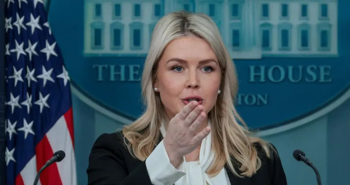 White House Press Secretary Karoline Leavitt takes questions from media members as she holds a press briefing at the White House in Washington, D.C., U.S., March 4, 2026. REUTERS/Jonathan Ernst/Jonathan Ernst