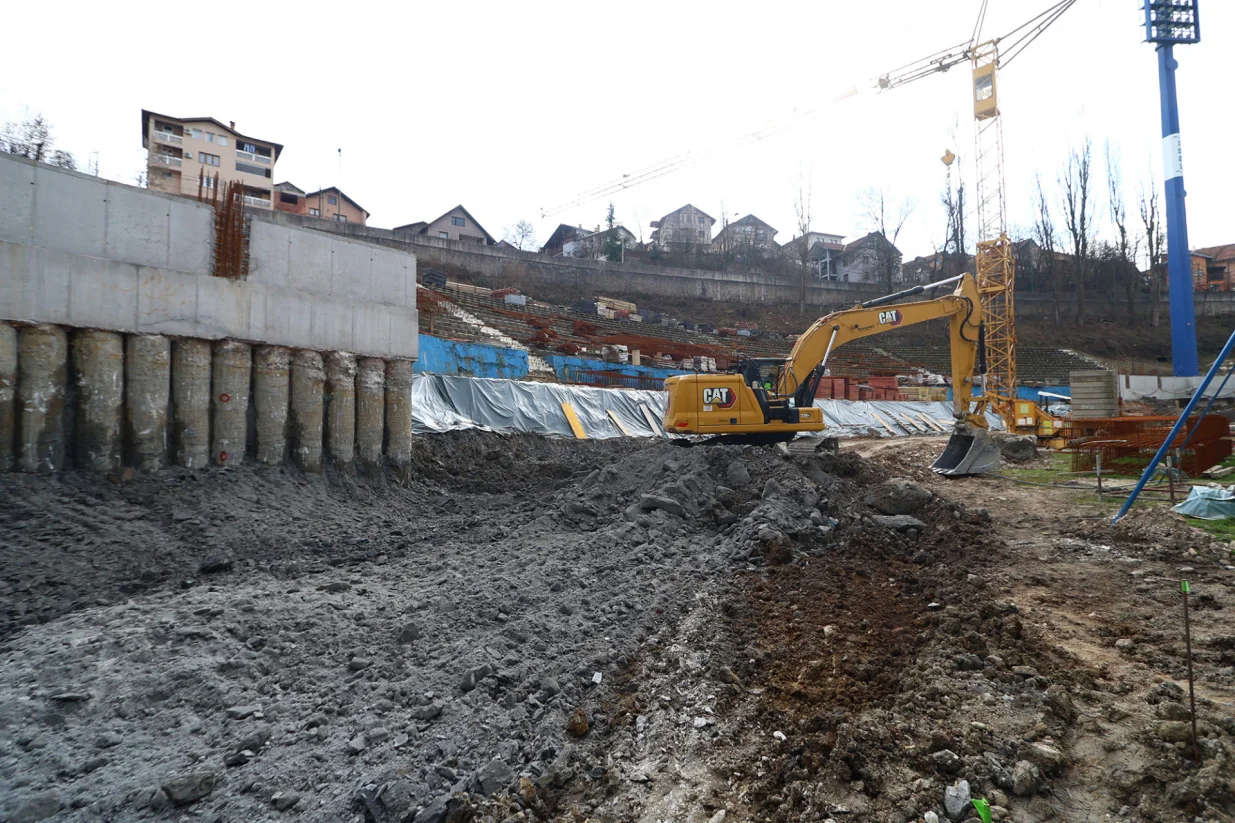 Radovi na izgradnji južne tribine/Foto: 
